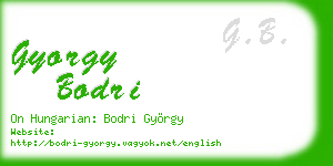 gyorgy bodri business card
