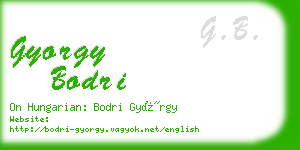 gyorgy bodri business card